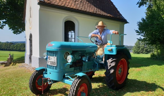 Erhard Pohl auf seinem Primus, © Erhard Pohl